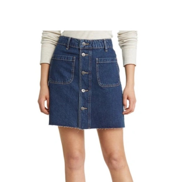 Boden Dresses & Skirts - Boden Button Through Denim/Jean Mini Skirt. Size
12. High Waisted. Button Down.